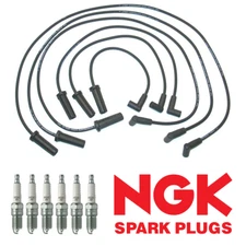6x NGK Spark Plug & Wireset For 1997-2007 Buick Lucerne Reatta Oldsmobile DR39