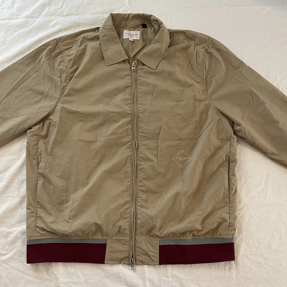 Chaqueta Five Four Los Angeles Ripstop para hombre cremallera completa talla XL tostada Foto 4 de 4