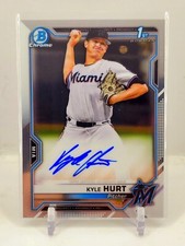2021 Bowman Chrome 1st Kyle Hurt Base Auto Marlins HOT ROOKIE RC Autograph C6
