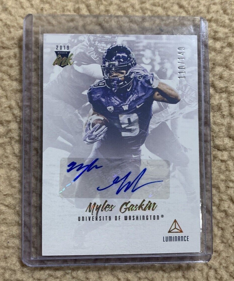 Myles Gaskin Panini Luminance Rookie Ink #MG Base