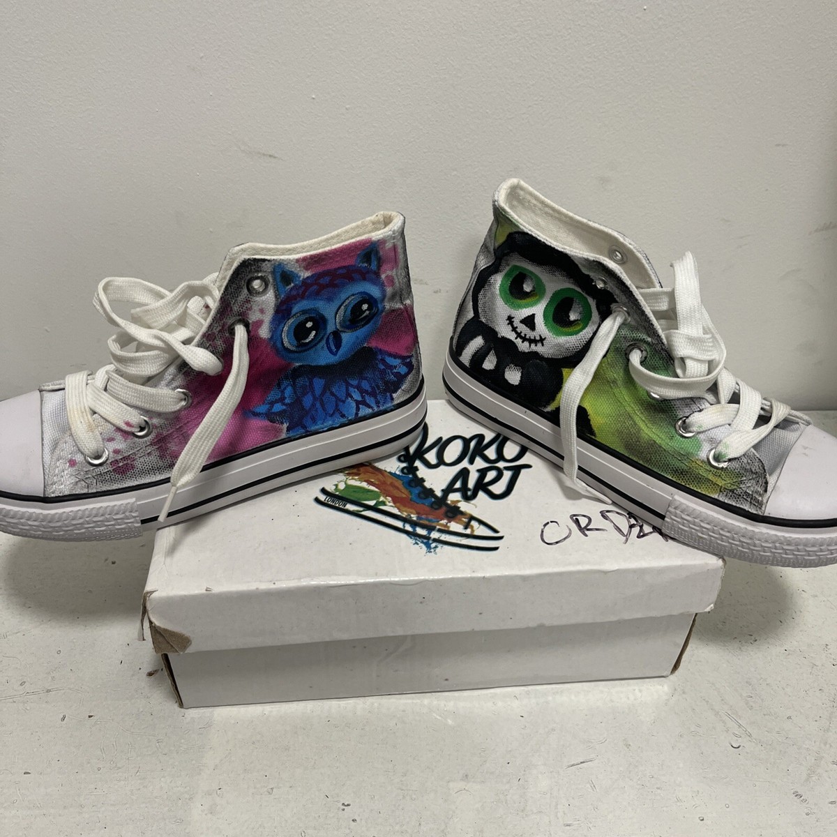 Koko Art Hand Painted Sneakers Girls Hand Painted Trainers UK