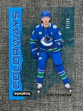 Elias Pettersson 2024-25 Upper Deck Synergy Hockey Blue Neon Colorways #L-84 /99