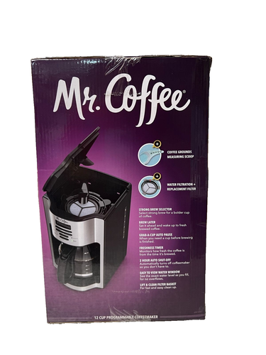 Mr. Coffee - 12-Cup Coffee Maker with Rapid Brew - Stainless Steel House Office - Picture 3 of 4