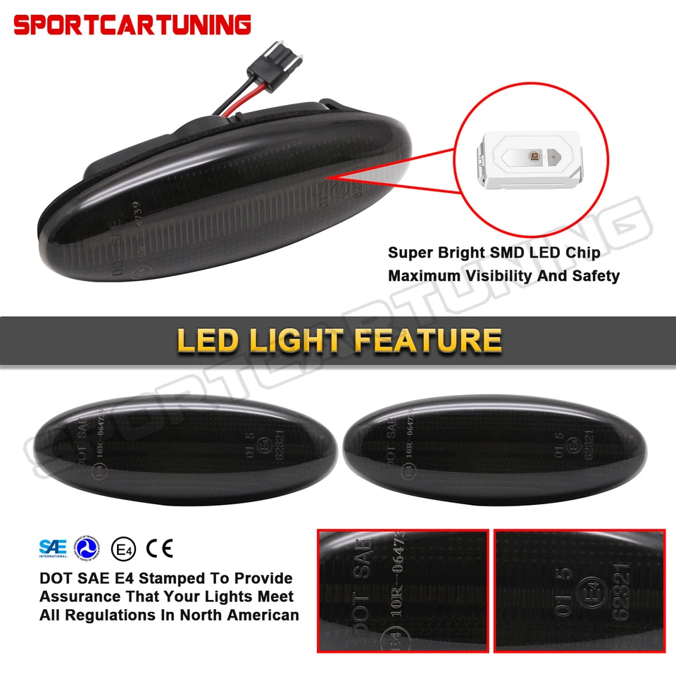 LED Dynamic Side Marker Light For Mazda Protege 5 2002-2003 Tribute 01- 06 323MX - Изображение 4 из 4