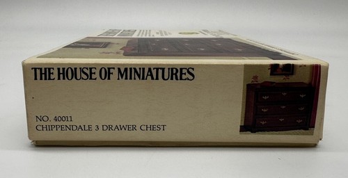 The House of Miniatures Chippendale 3 Drawer Chest Kit Doll Furniture #40011 - Picture 5 of 5