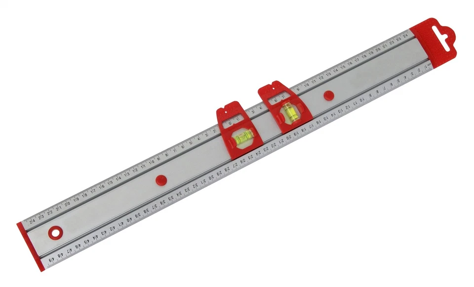 24" Sliding Spirit Levels With Large Long 50cm Metal Aluminium Ruler Rule Metric