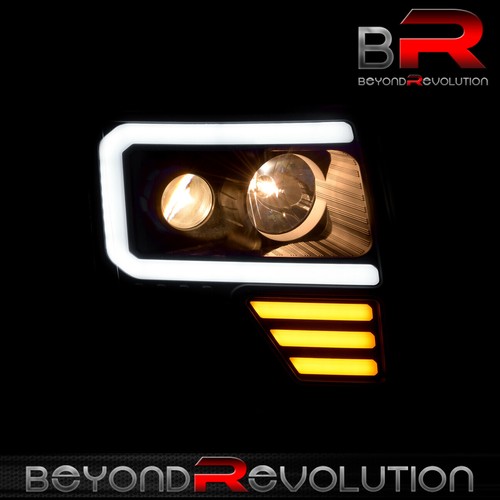 For 2009-2014 F150 Projector LED DRL Clear Corner Smoke Headlamps Bumper Lights - Picture 6 of 6
