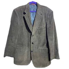 Cordovan & Grey brown corduroy sport coat blazer suit jacket 42 long