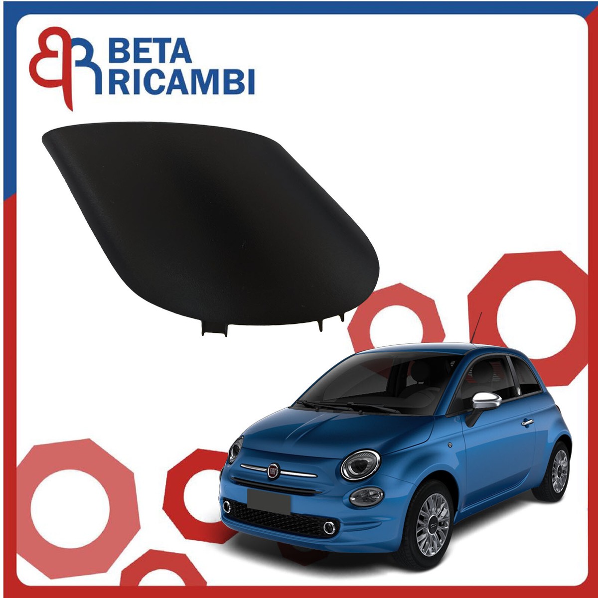 Copri Specchietti Retrovisori Per Fiat 500X 2016-2020 | Tappi Decorativi ABS Cromato Per Portiere