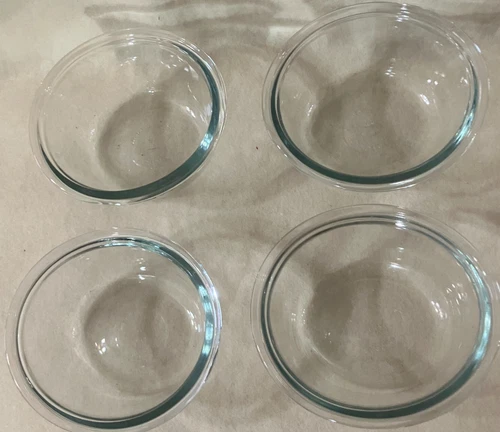 Anchor Hocking 1019 Clear Glass Oval Set of 4 10oz Ramekins Custard Cups