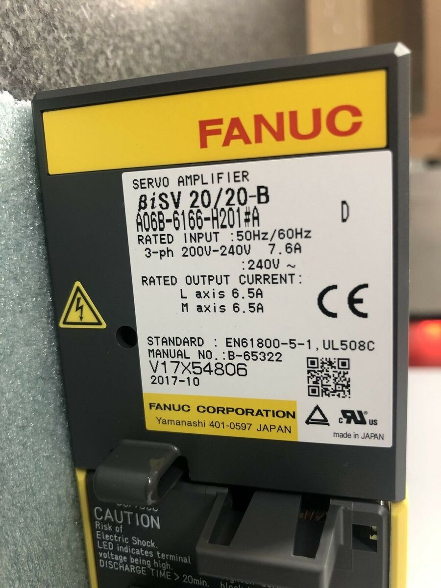 Fanuc BiSV 20/20-B Servo Amplifier Module A06B-6166-H201#A Fanuc BiSV 20/20-B Servo Amplifier Module A06B-6166-H201#A