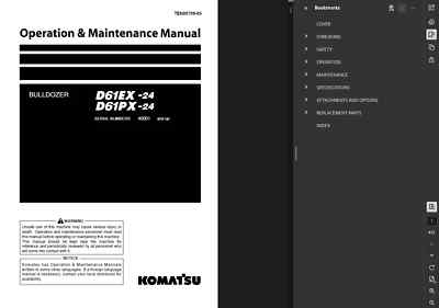KOMATSU D61PX-24 BULLDOZER SHOP SERVICE REPAIR ENGINE MANUAL PDF ON USB