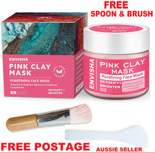 Australian Kaolin Pink Facial Clay Mask Detoxify Cleansing Brighten Skin 120G