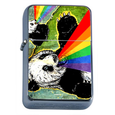 Panda Rainbow Em1 Flip Top Oil Lighter Wind Resistant 