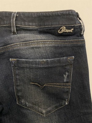 Diesel 30x28 Cherick Slim Tapered Low Rise 0884J Dark Wash Button Fly Flex  Jeans | eBay