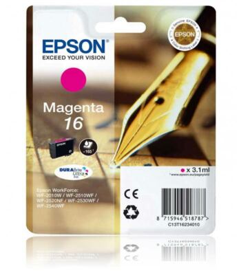 T1623 Epson 16 Original Tintenpatrone Magenta (Stift und Kreuzworträtsel) C13T16234012