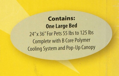 New! "K-9 KOOLEE- Portable Cooling Dog Bed Shelter System" TENT /LARGE 24" x 36" - Picture 3 of 5