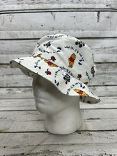 VTG Disney Winnie The Pooh Bother Free Is The Way To Be Spell Out Bucket Hat Cap
