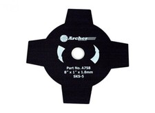 Hoja desbrozadora Weedeater 8" 4 dientes 1" centro con reductor de 20 mm ECHO STIHL
