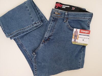 Wrangler Regular Fit Comfort Flex Waistband Jeans Performance Series Men's