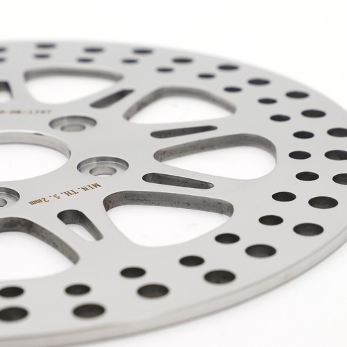 Polished 11.5" Front Rear Brake Rotors Pads FLSTC Heritage Softail FLSTF Fat Boy - Foto 7 di 9