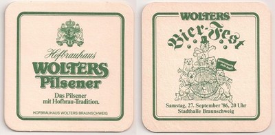 Wolters Pilsener - old beer mat ''Beer Festival 1986''