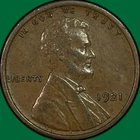 1921 Lincoln Wheat Cent Choice Almost Uncirculated AU+ Coin #40123