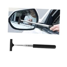 Car Side Mirror Squeegee, Anti-Fog  Water Retractable Vehicle Rearview Black