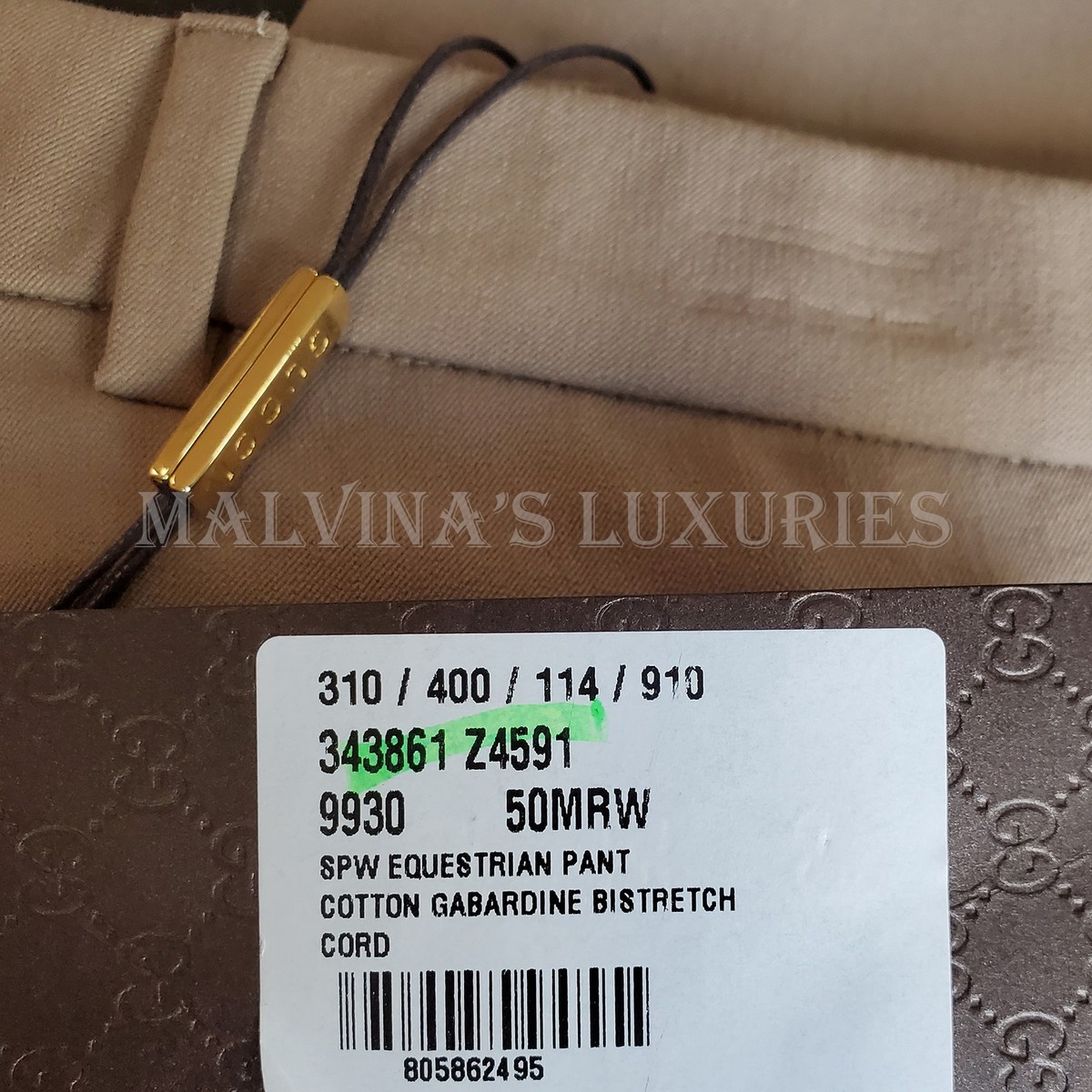 GUCCI PANTS EQUESTRIAN COLLECTION BROWN RIDING WEB HYSTERIA $995