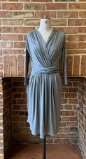 Gorgeous DKNY soft Grey Jersey Dress Day Size M Medium Smart Work