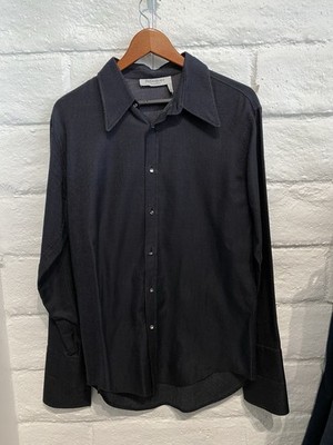 Vintage Yves Saint Laurent Pour Homme Shirt Men 15 1/2  French Cuff