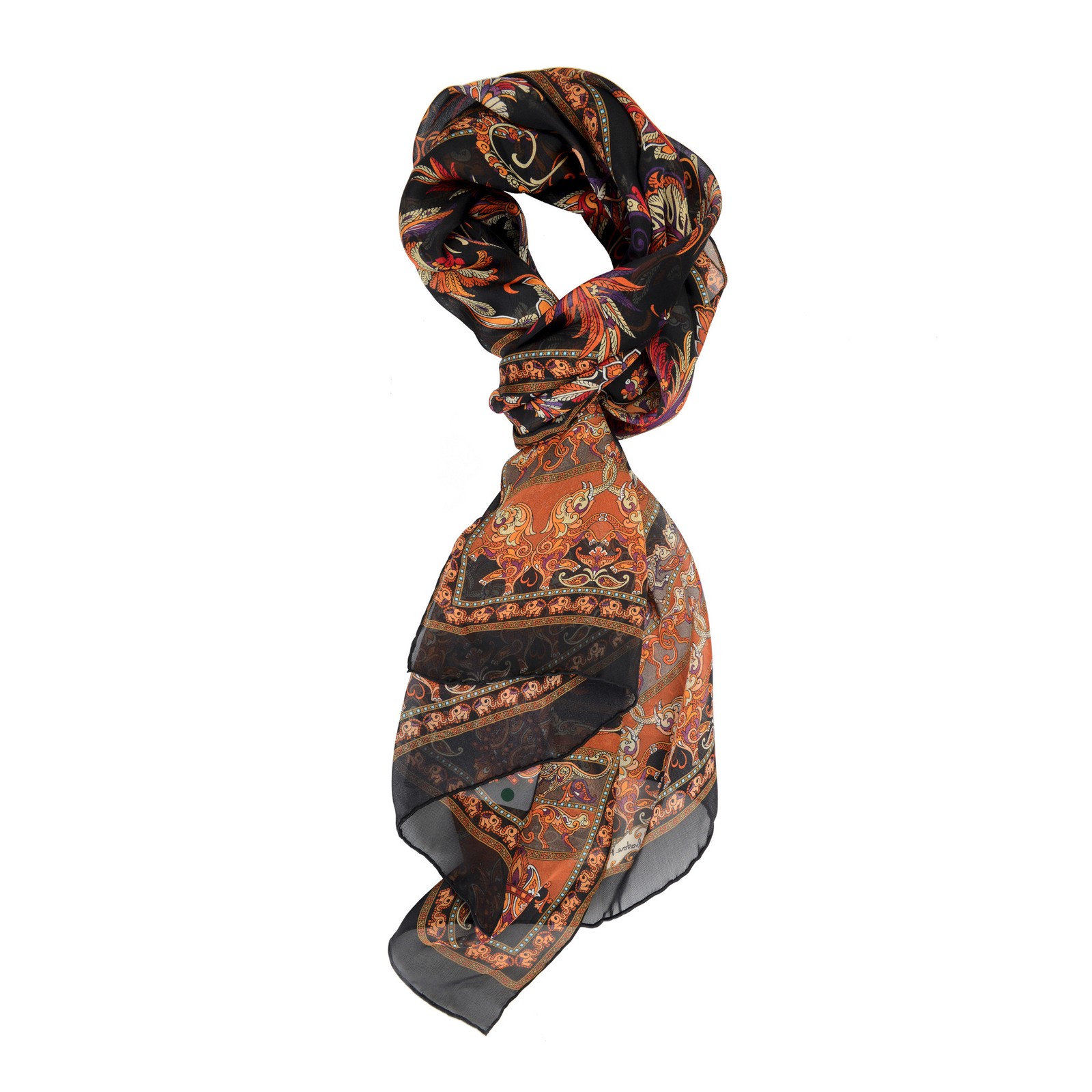Женский многоцветный шарф-шаль из 100 шелка Salvatore Ferragamo 46290₽