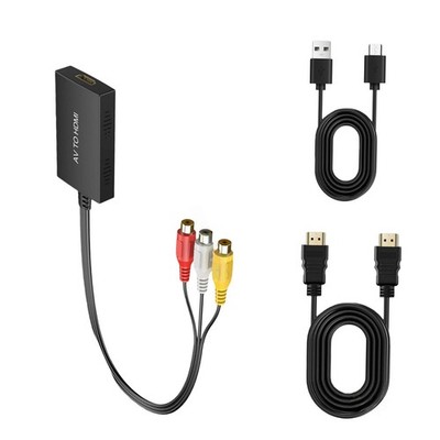 Composite AV to HDMI Converter Video Box Unit for RCA Input Devices Xbox N64 Wii
