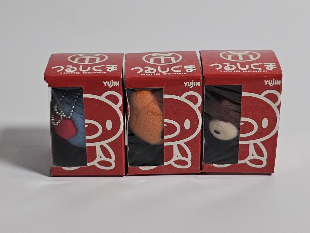 Set Of 3 Tsurushiguma Hang Bear Keychain Plush CHAX GP Gloomy Bear