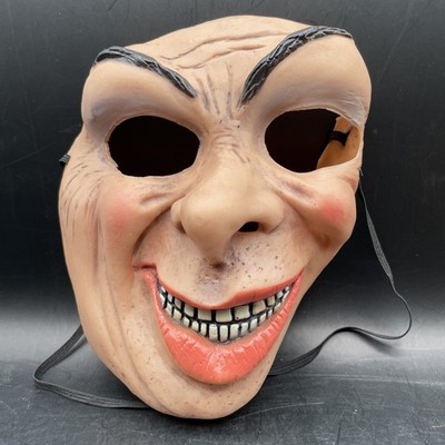 Don Post Studios Latex 1983 Old Man Big Smile Mask Halloween Costume Face Teeth