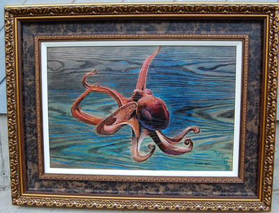 Sarah Wall ORIGINAL oil painting on wood The Deep Sea 43x33 SIGNED w COA $11,300