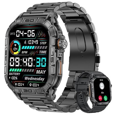 Rugged Watches for Men, Waterproof Smart Watches for Men Fitness Watch with H...