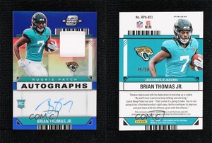 2024 Contenders Optic Rookie Blue Prizm /50 Brian Thomas Jr RPA Patch Auto RC