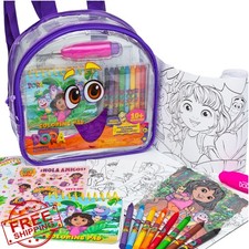 Dora Ultimate Activity Backpack 10 Projects Reusable Bag Purple Toddler Toy