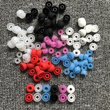 50Pcs Silicone Ear Tips Earbuds Replacement Covers Soft Earphone Pads
