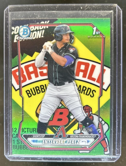 2020 Bowman Enyervert Perez Chrome Pack Refractor Variation 1st #/89 Diamondbacks
