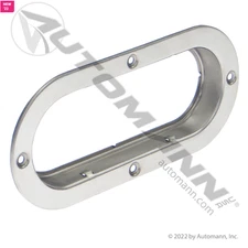 571.BZ60SS Automann Stainless Steel 6" Oval Light Bezel - 43723, M63254, 20487