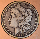1889 CC Silver Morgan Dollar $1 VG Coin SCARCE KING CC  NO RESERVE, INSURED SHIP — photo 3