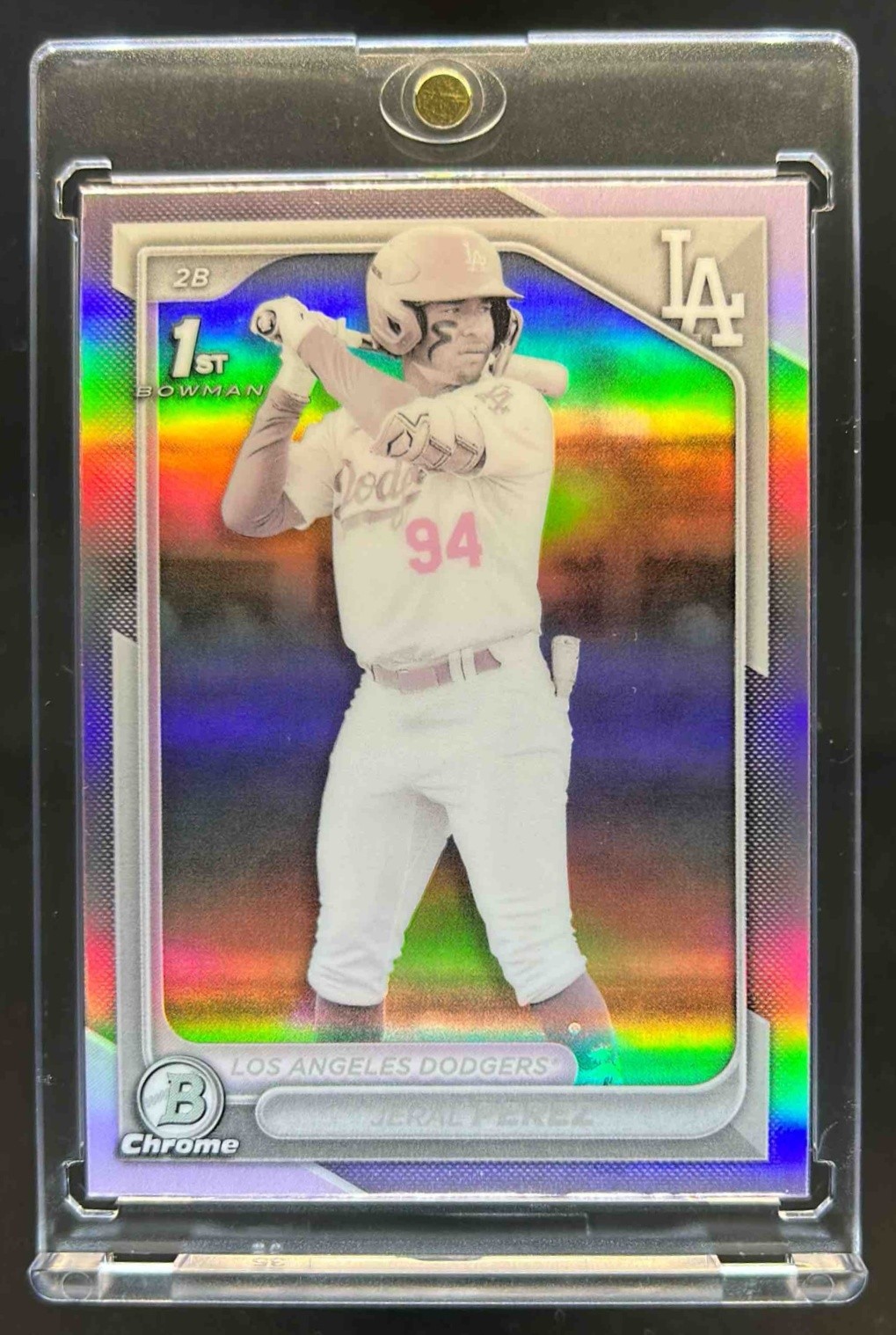 2024 Bowman Chrome Jeral Perez Pearl Refractor 1st #BCP-158 Dodgers