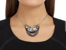 SWAROVSKI Divine Crystal On Black Alcantara Necklace 5142970