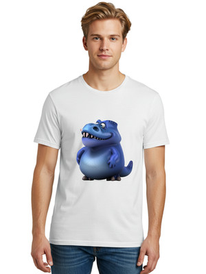 T-Rex-1 Mens Graphic Tee, 100% Cotton, Casual Summer Wear