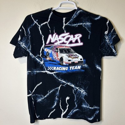 NASCAR T-Shirt Men s S/M 100% Cotton Racing Team Thunder Lightning Stock Car
