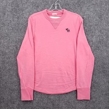Abercrombie  Fitch Muscle Fit Sweatshirt Mens S Small Pink Crewneck Pullover