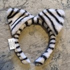 Girls Faux Fur Cat Ears Headband Zebra pattern - NEW! — photo 2