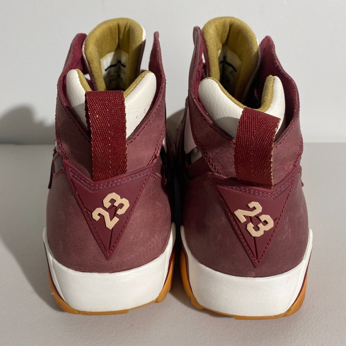 Size 12.5 - Air Jordan 7 Retro Cigar Burgundy White Leather 725093